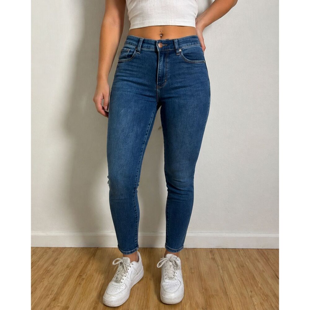 Abercrombie & Fitch Super Skinny Ankle High Rise Jeans 27 4S Blue Denim